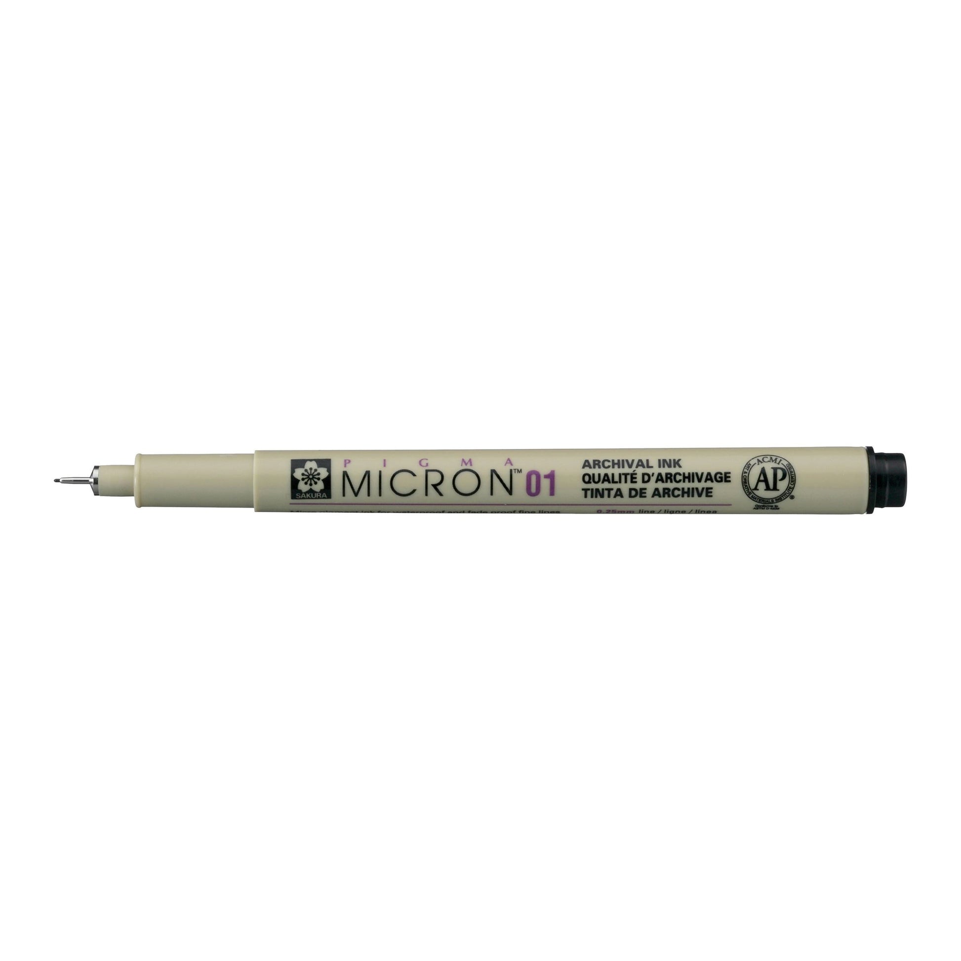 Sakura Pigma Micron 01 Fineliner 0,25 mm – schwarz – wasserfest