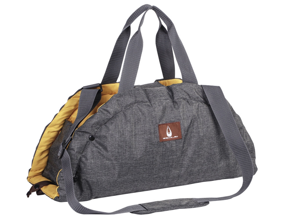Nobby Haustierträger SHELLY – waschbar bei 30 °C, Klettverschluss – für Hund – 72 × 55 cm – grau-senf