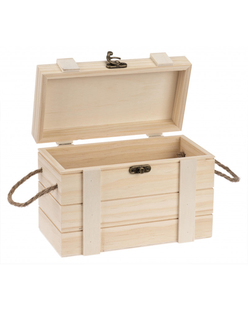 GLOREX Schatztruhe, Kiefer, Beige, 21 × 11 × 11,5 cm, 1 Stk., FSC