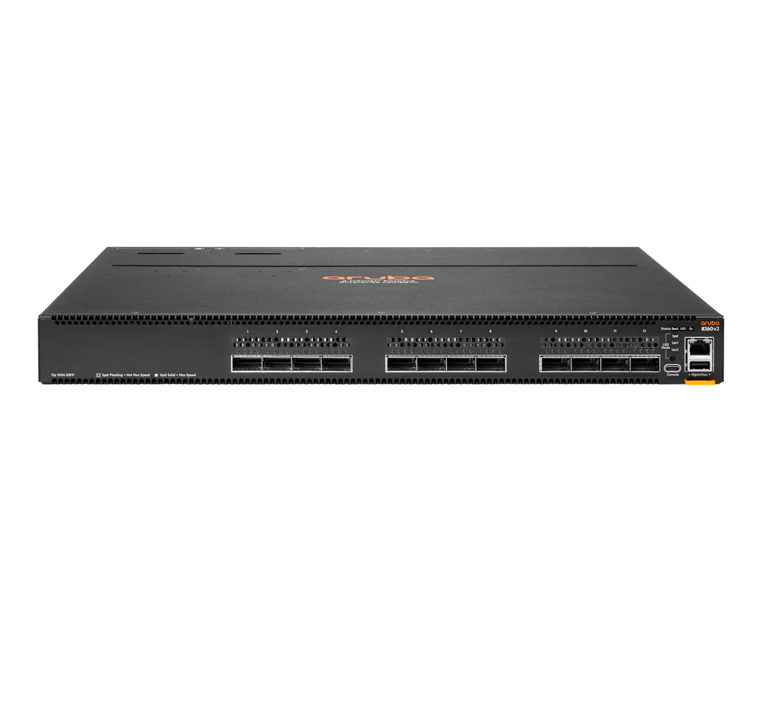 HPE Aruba Networking 8360-12C v2 – Managed Switch – 12×100G QSFP+, L3, 1U