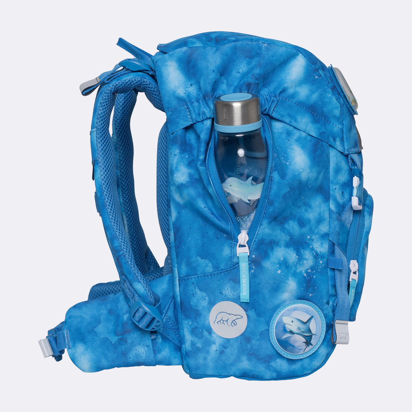 Beckmann Classic – Schulrucksack-Set 6-teilig, Ocean, 22 l, 24×37×25 cm