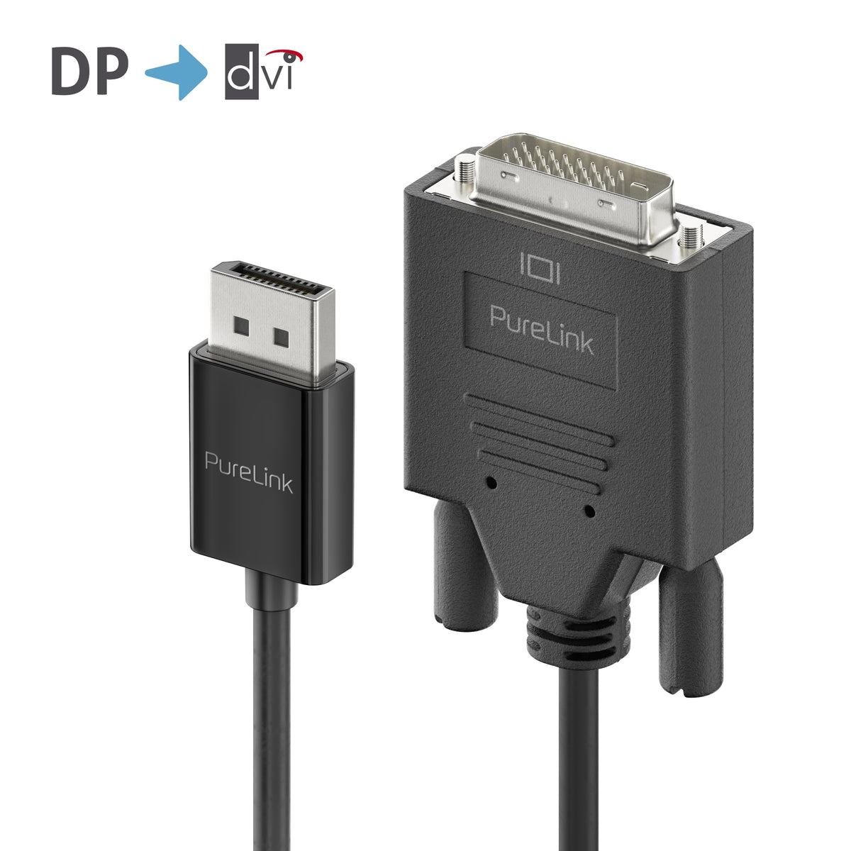PureLink DisplayPort auf DVI-D Kabel DP 1.1 1920×1200 60 Hz – 1,5 m – für PC, Monitor, Projektor