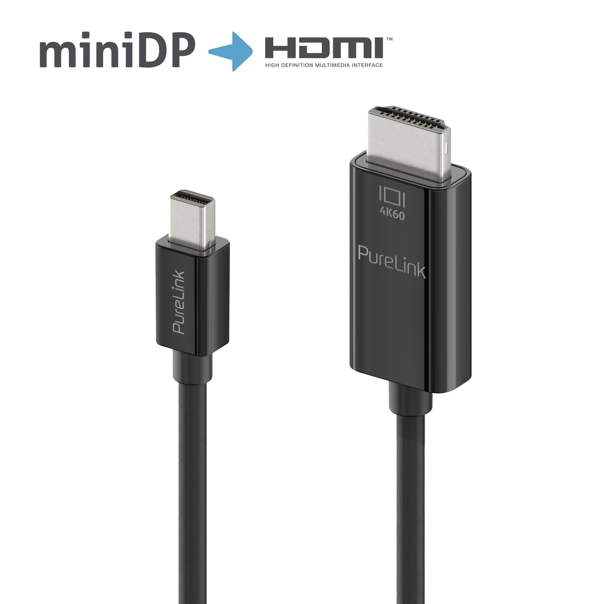 PureLink Mini-DisplayPort auf HDMI Kabel DP 1.2 4K 60 Hz – 1,5 m