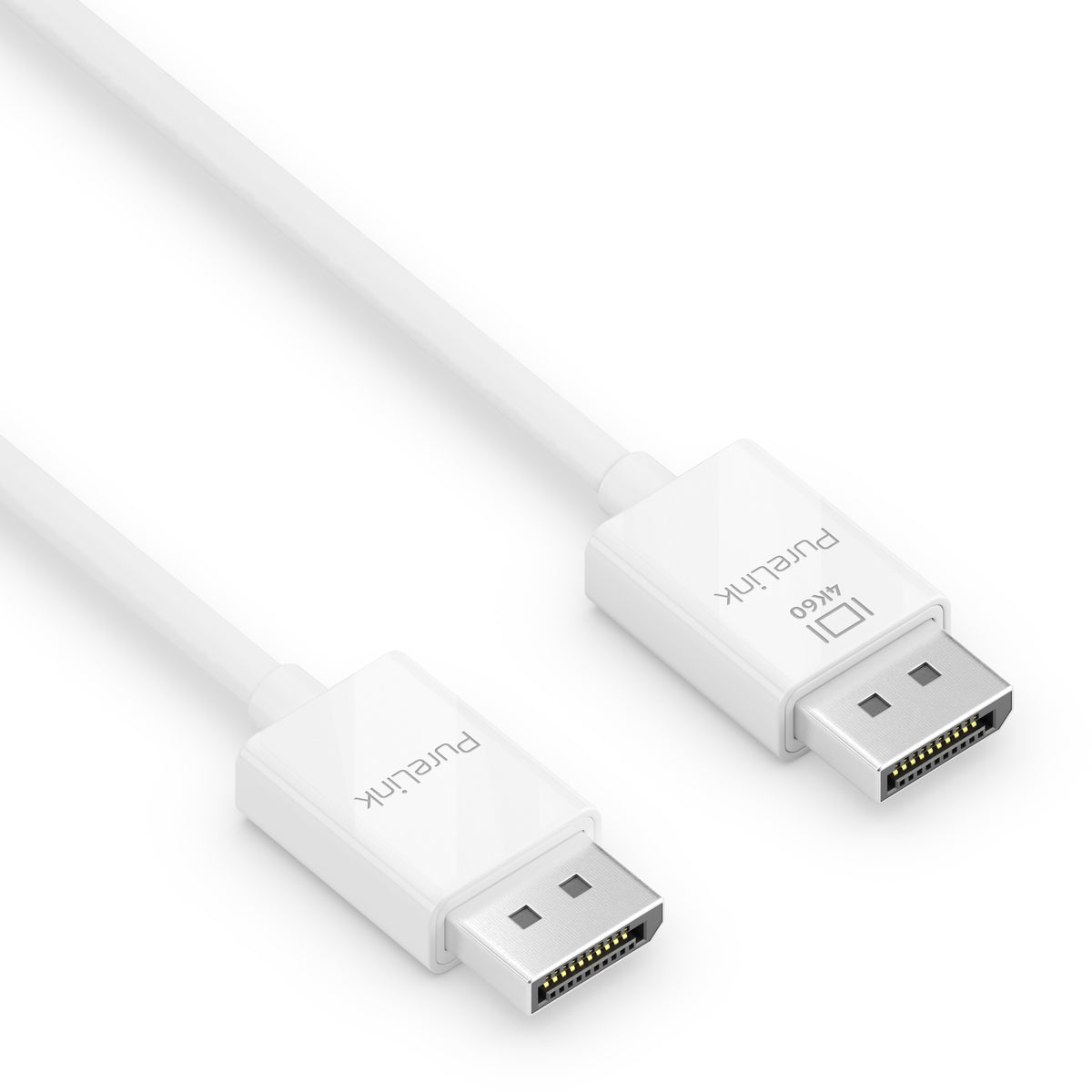 PureLink DisplayPort 01 01 DisplayPort Anschlusskabel 3 m, rund, weiss, AWG 32, Goldkontakte