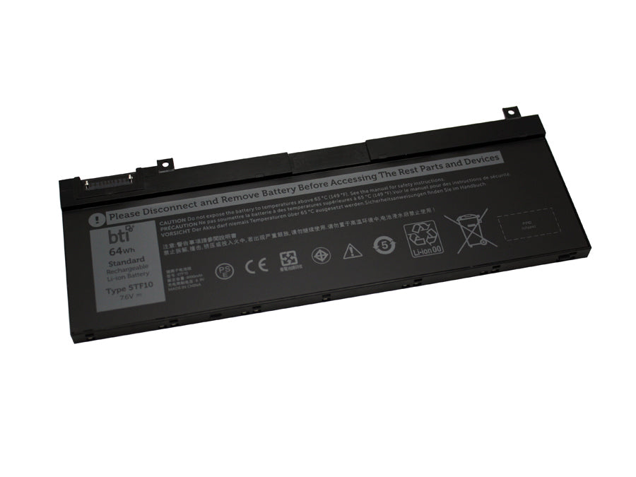 BTI Notebook-Akku – für Dell Precision 7530, 7540, 7730 – 64 Wh, 7,6 V (4 Zellen) – Schwarz