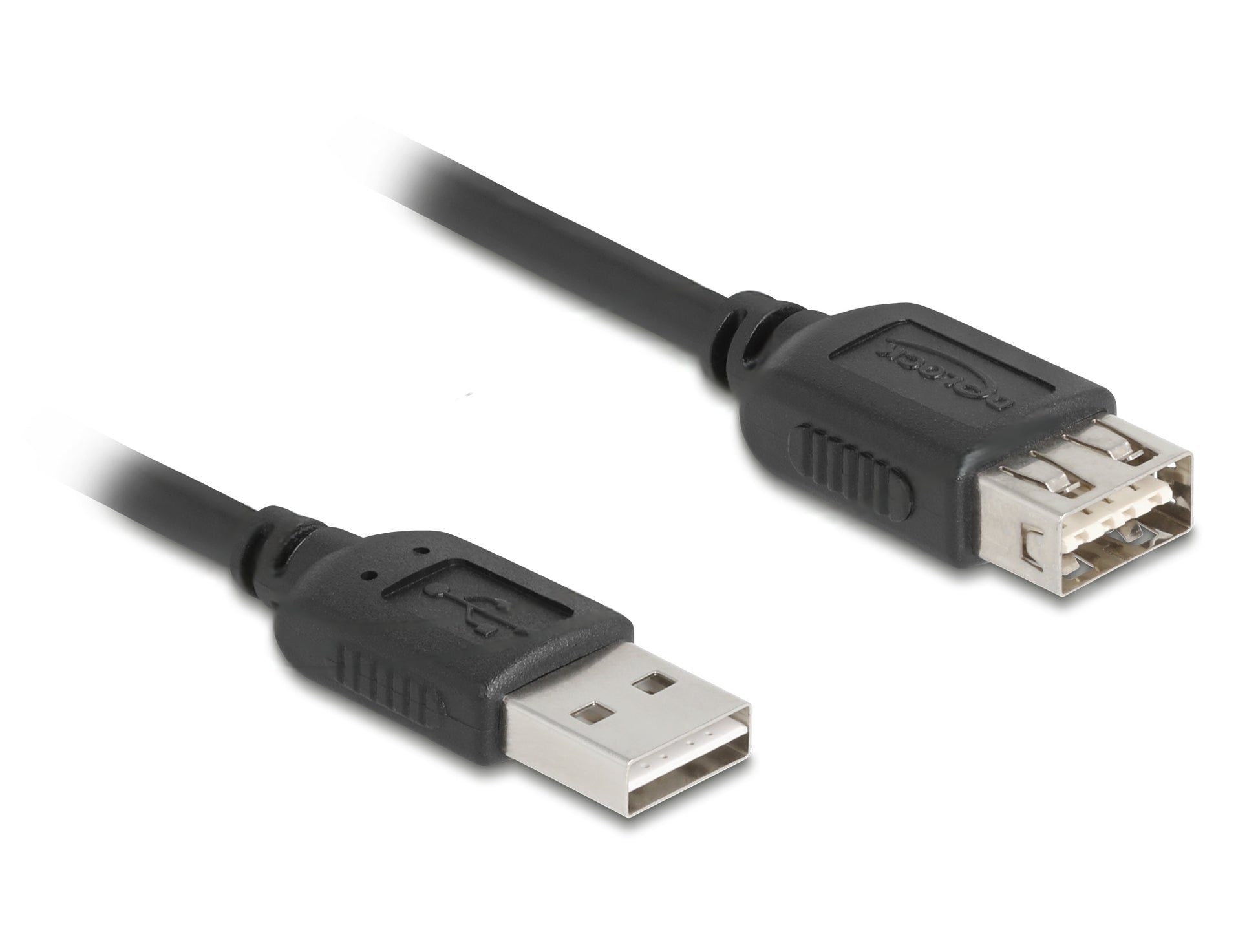 DeLOCK USB-A Verlängerungskabel (Stecker auf Buchse) – USB 2.0 (480 Mbit/s) – 1 m – Schwarz