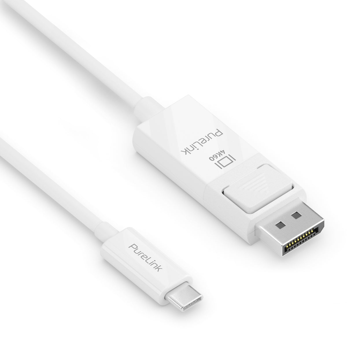 PureLink IS2220-020 USB-C zu DisplayPort Kabel – 4K (3840 × 2160) @ 60 Hz, 2 m, DisplayPort 1.2, Weiss