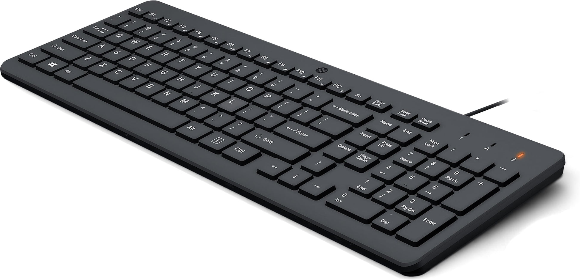 HP 150 – Tastatur – kabelgebunden, USB-A – schwarz