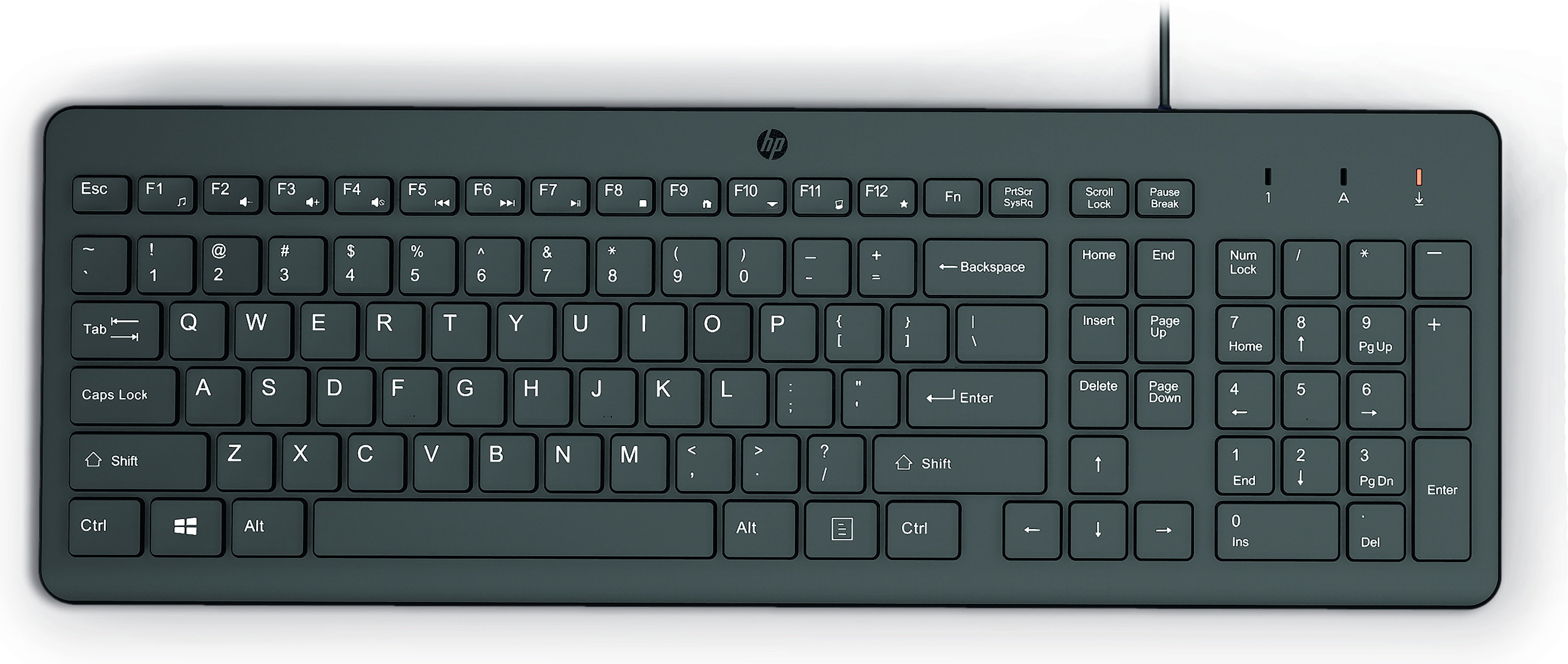 HP 150 – Tastatur – kabelgebunden (USB‑A) – QWERTZ (CH) – Schwarz