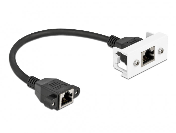DeLOCK Patchkabel – Cat6A S/FTP, 0,25 m, Schwarz, LSZH, RJ-45