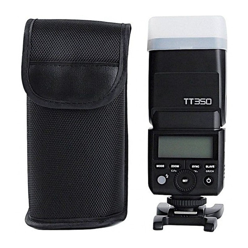 Godox TT350F Blitz – Leitzahl 36, TTL, 5600 K, 2× AA, 2,2 s – für Fujifilm – Schwarz