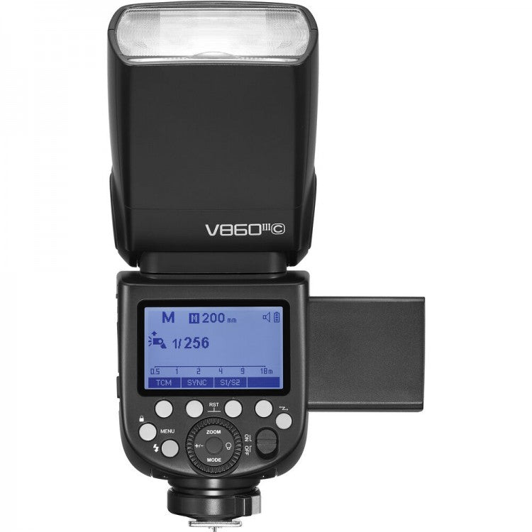 Godox V860III Blitzgerät – Leitzahl 60, Li-Ion 2600 mAh, 1,5 s Blitzfolgezeit – für Canon – Schwarz
