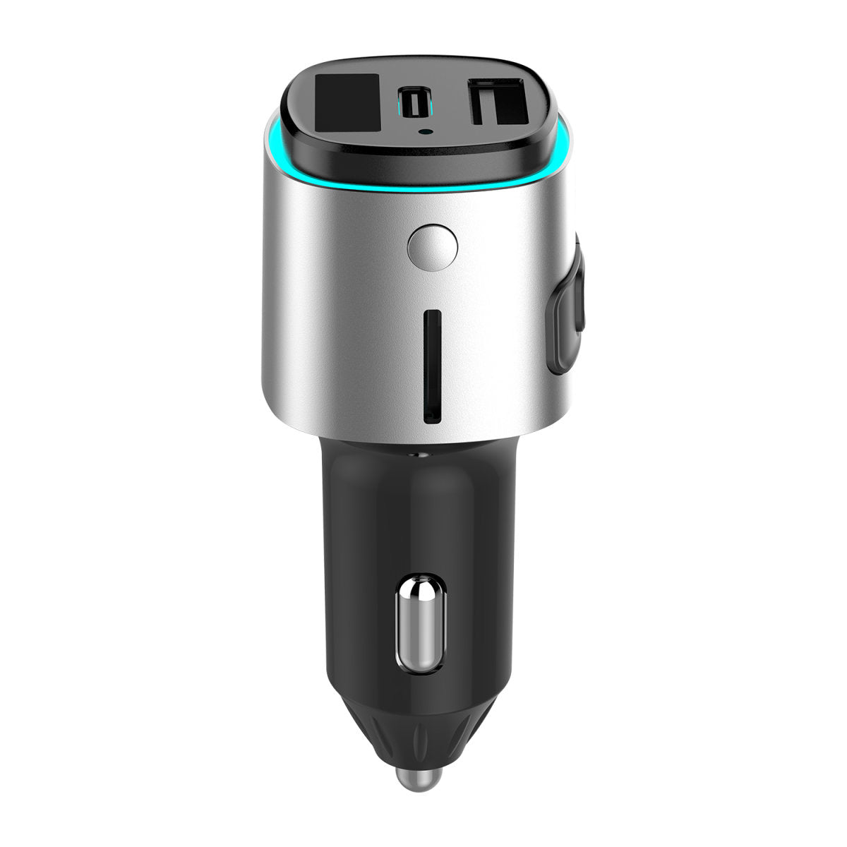 4smarts 456201 FM-Transmitter – für Bluetooth-Geräte, 12–24 V Fahrzeuge – Zigarettenanzünder, USB-A/USB-C