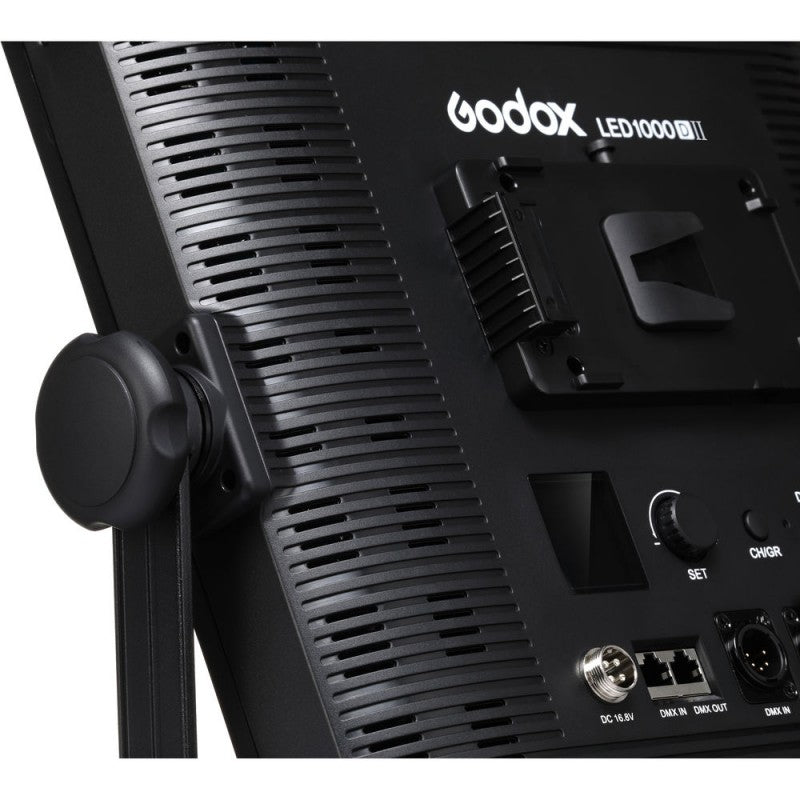 Godox LED1000D II LED-Flächenleuchte – 1000 W, 4400 Lux, 5600 K – Dimmbar, LCD – Schwarz