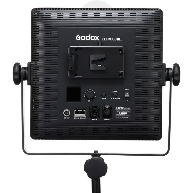 Godox LED1000D II LED-Flächenleuchte – 1000 W, 4400 Lux, 5600 K – Dimmbar, LCD – Schwarz