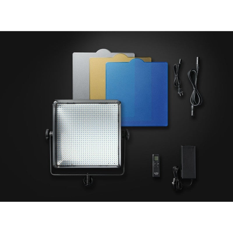 Godox LED1000D II LED-Flächenleuchte – 1000 W, 4400 Lux, 5600 K – Dimmbar, LCD – Schwarz
