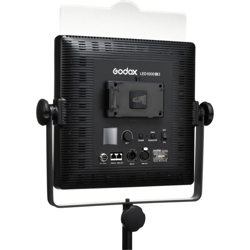 Godox LED1000D II LED-Flächenleuchte – 1000 W, 4400 Lux, 5600 K – Dimmbar, LCD – Schwarz