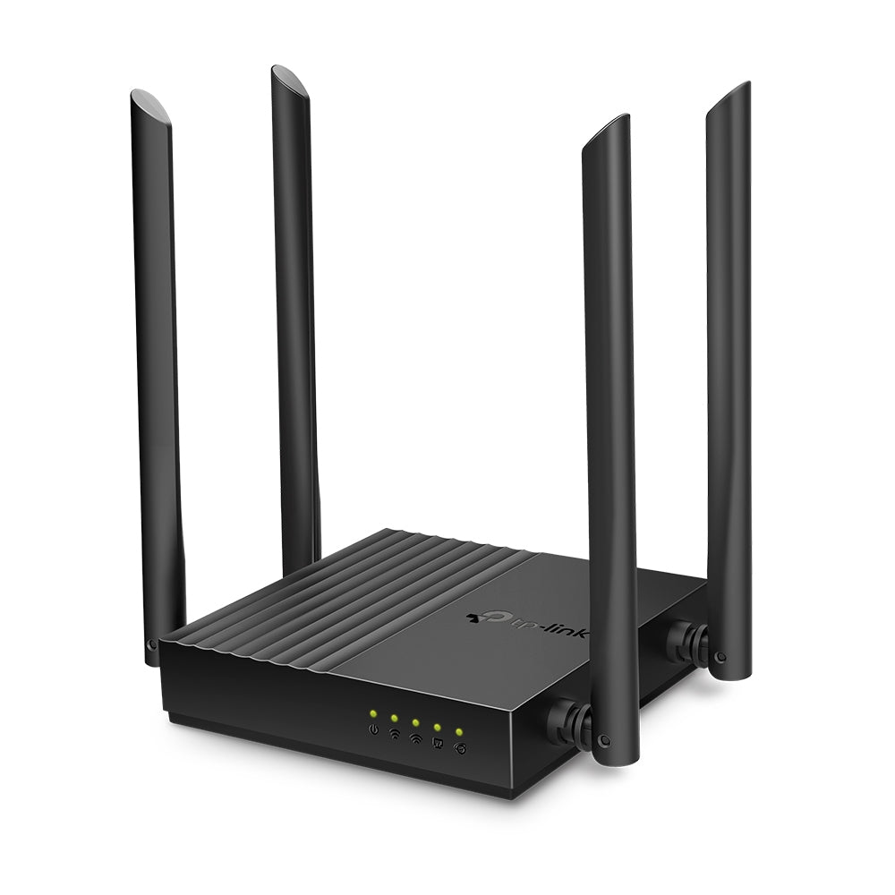 TP-Link Archer C64 – WLAN-Router, Wi-Fi 5, Dual-Band, bis 1200 Mbit/s, 4x LAN (GbE), Schwarz