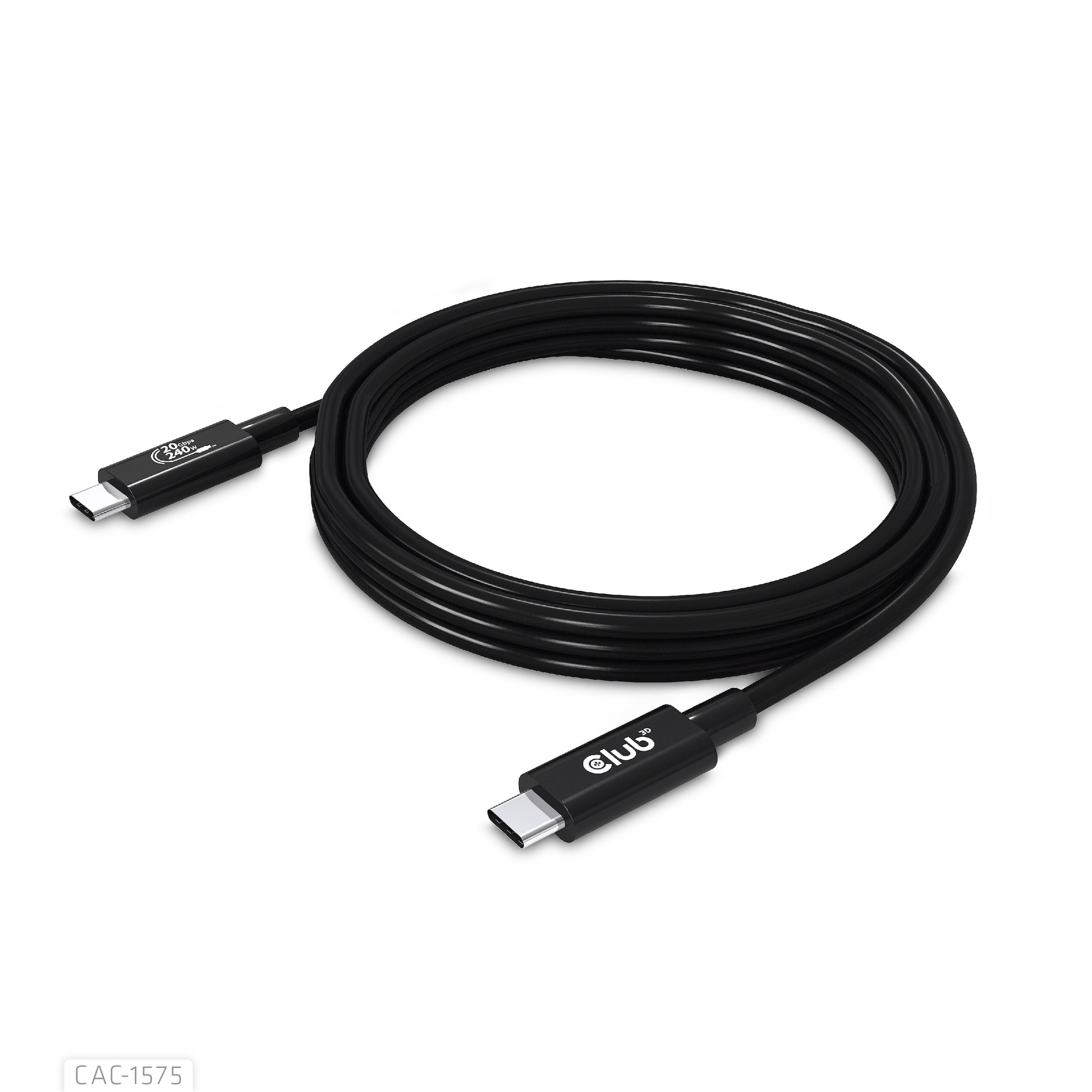 CLUB3D Club 3D – USB-Kabel, USB-C zu USB-C, 2 m, USB4, Lade-/Datenkabel