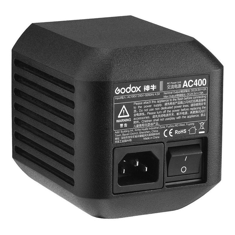 Godox AD-AC Adapter Akkulader – für AD400Pro – 100–230 V – Schwarz