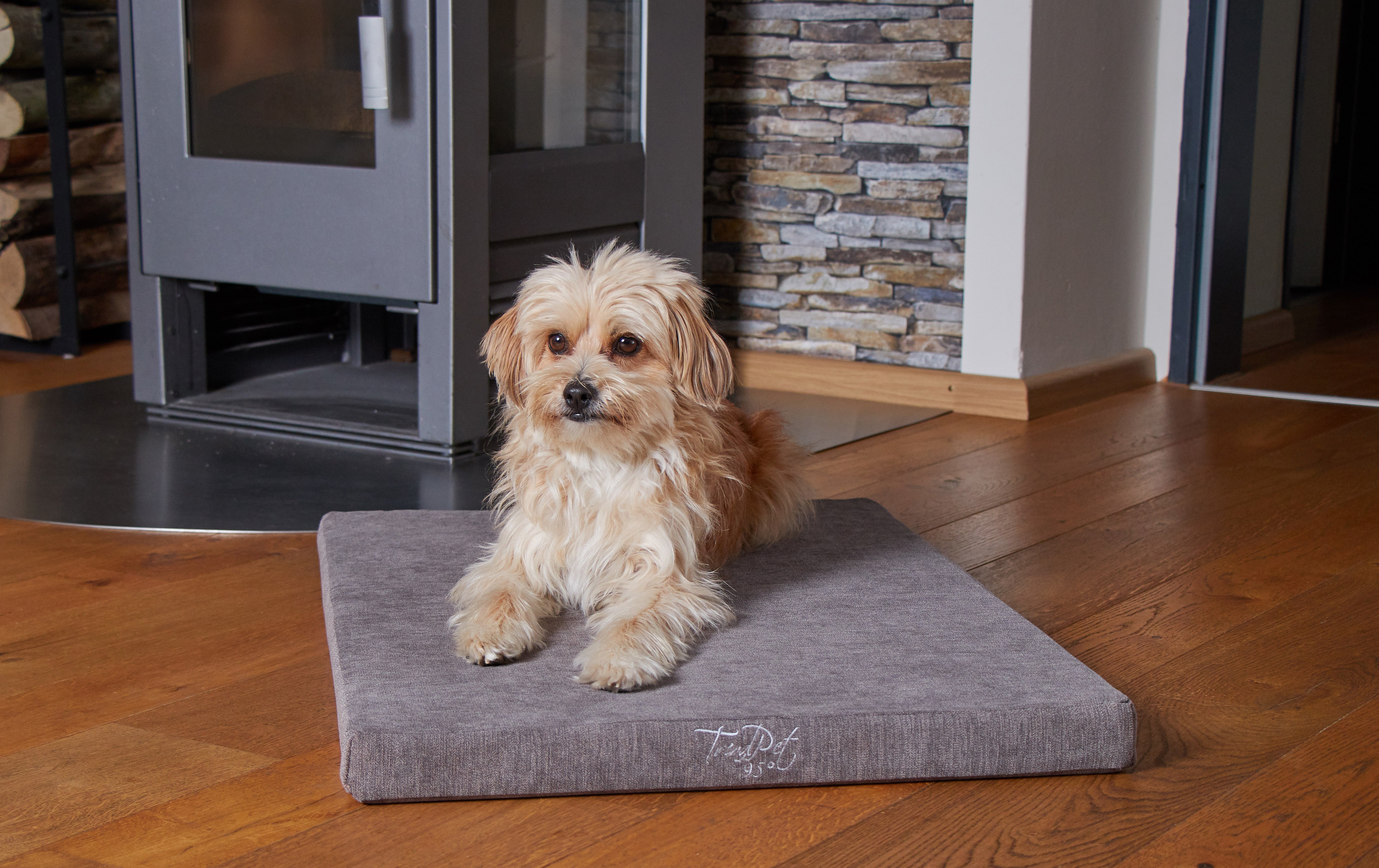 TrendPet VitaMedog Bett – 80 × 110 cm, abnehmbarer Bezug, bis 95 °C waschbar, grau
