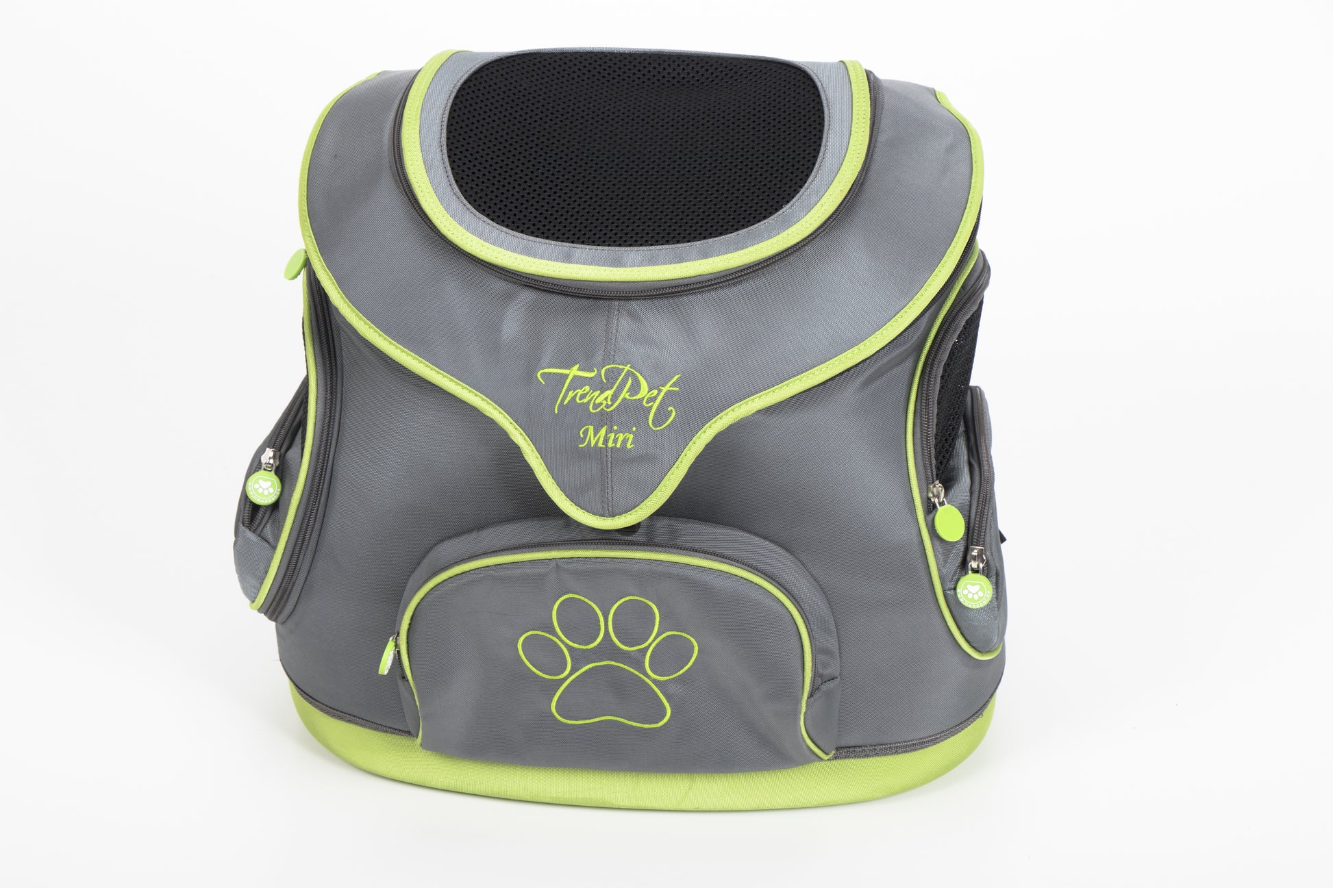 TrendPet Rucksack-Haustierträger – Toplader, mit Seitenfenstern, Grau, 500 × 470 × 310 mm