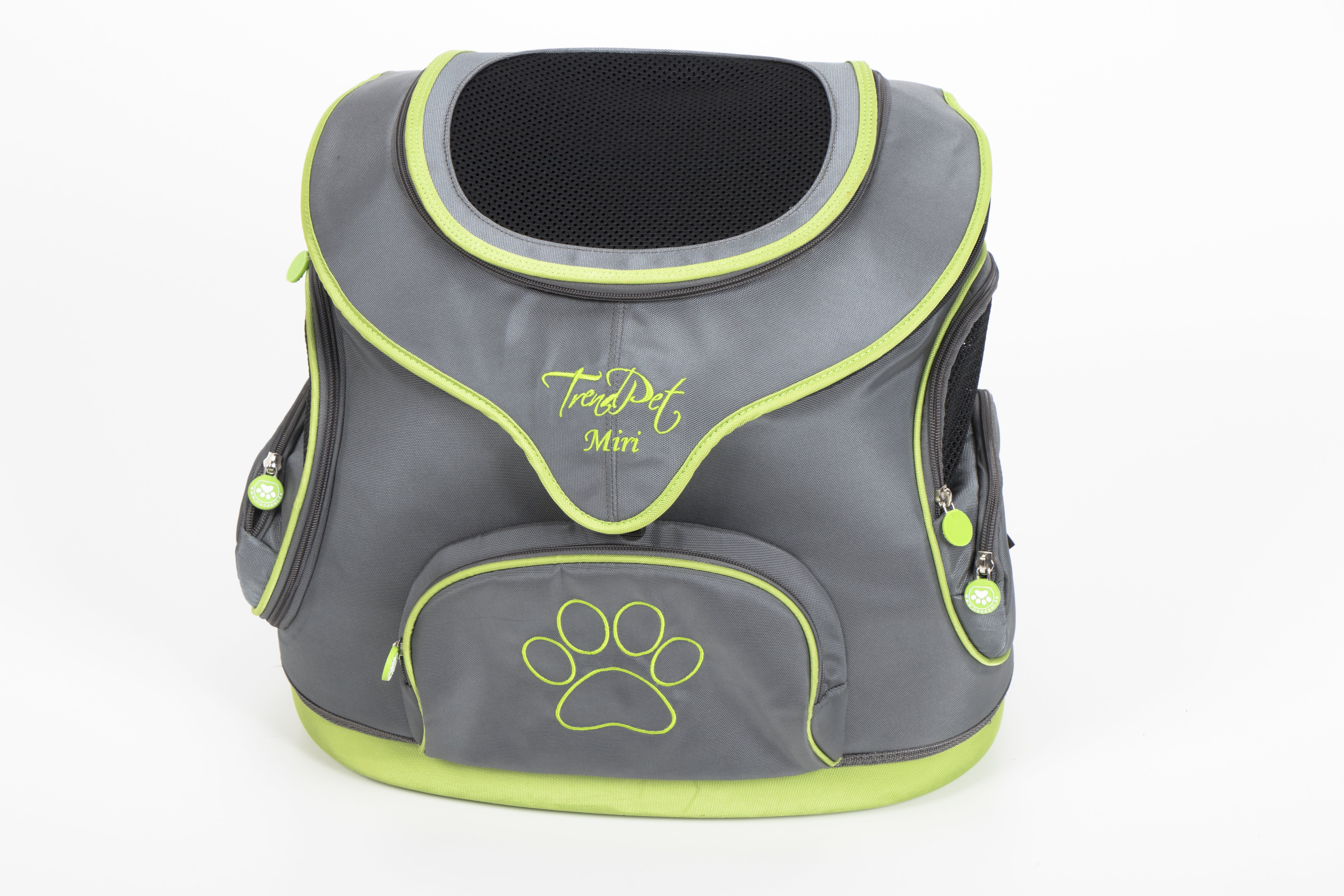 TrendPet Rucksack-Haustierträger – Toplader, mit Seitenfenstern, Grau, 500 × 470 × 310 mm