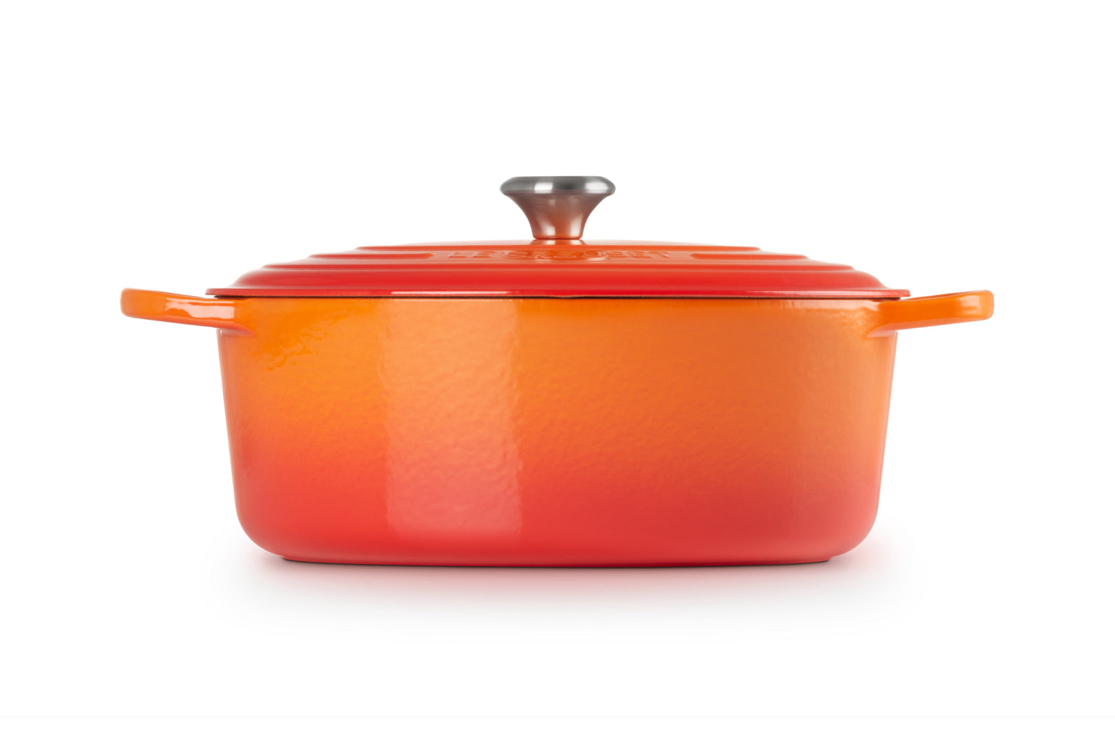 Le Creuset Kochtopf Signature – 7,5 l, Ø 33 cm, Gusseisen, Emaille, für Induktion, Gas, Glaskeramik, Orange