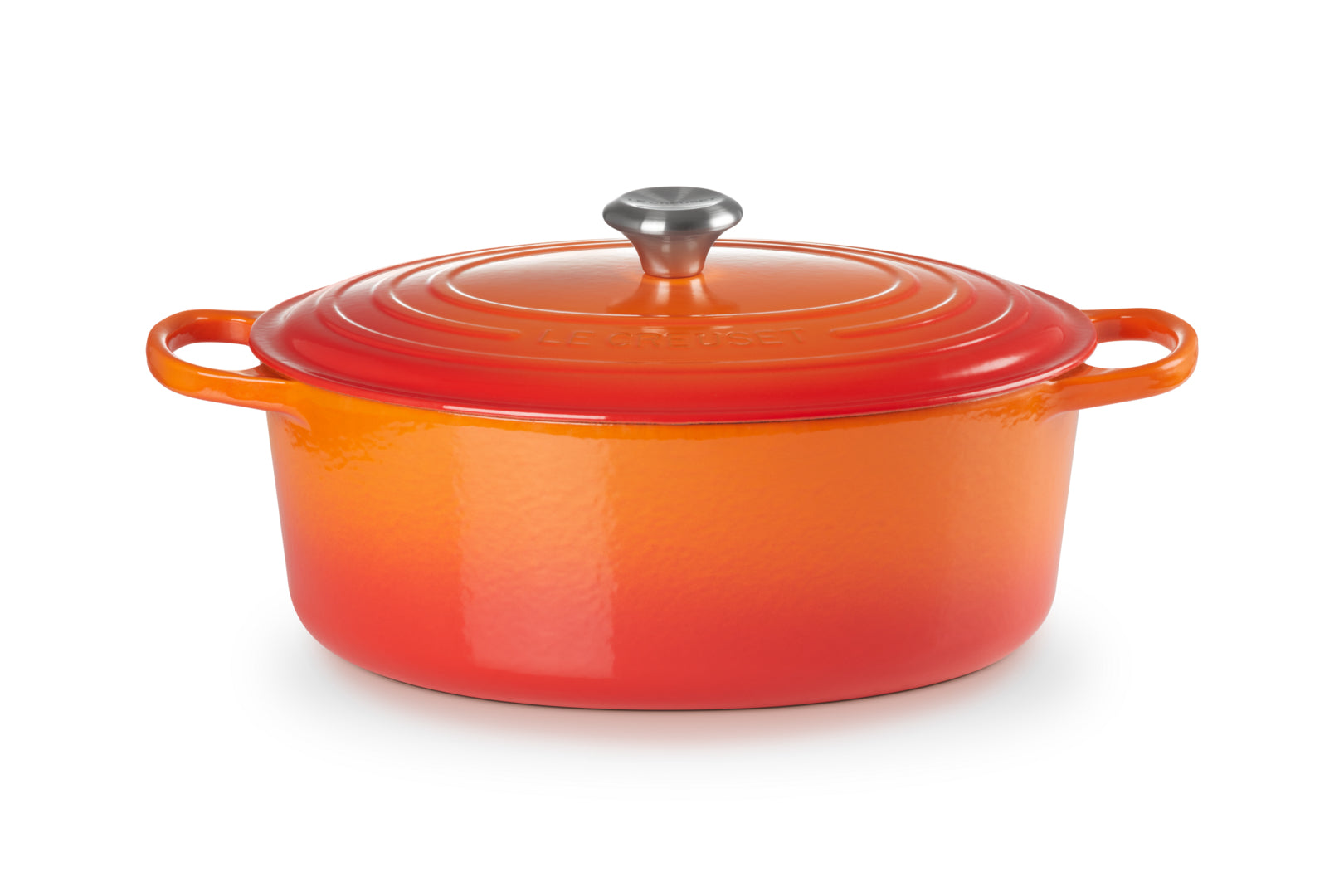 Le Creuset Kochtopf Signature – 7,5 l, Ø 33 cm, Gusseisen, Emaille, für Induktion, Gas, Glaskeramik, Orange