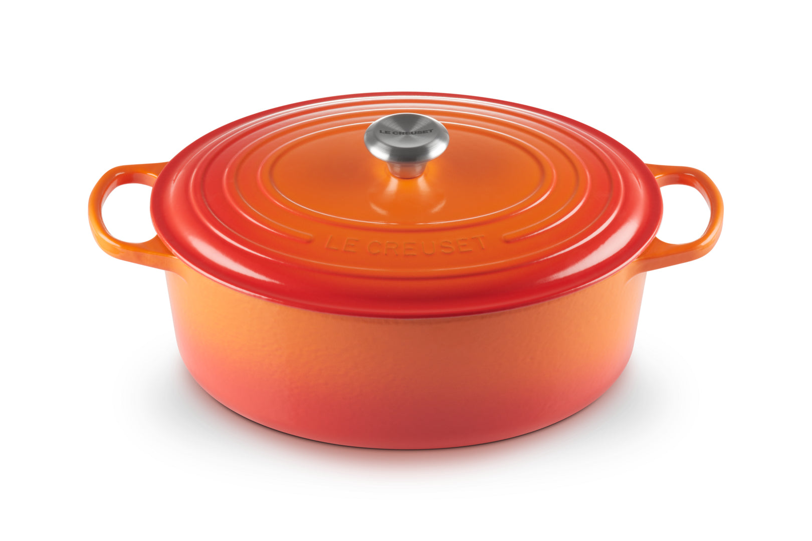 Le Creuset Kochtopf Signature – 7,5 l, Ø 33 cm, Gusseisen, Emaille, für Induktion, Gas, Glaskeramik, Orange