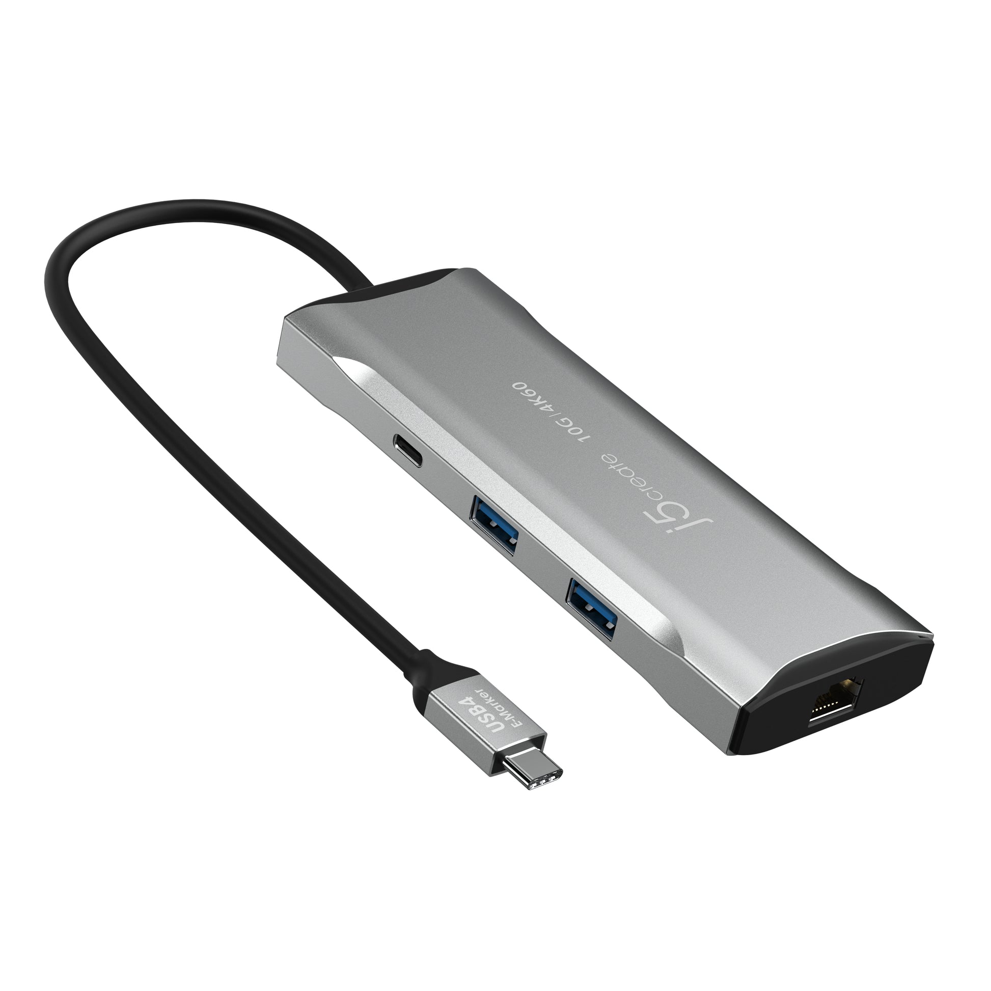 j5create JCD393-N Multiport-Adapter – USB-C, 1× HDMI, 2× USB-A, 2× USB-C, 100 W PD, GbE, SD/microSD