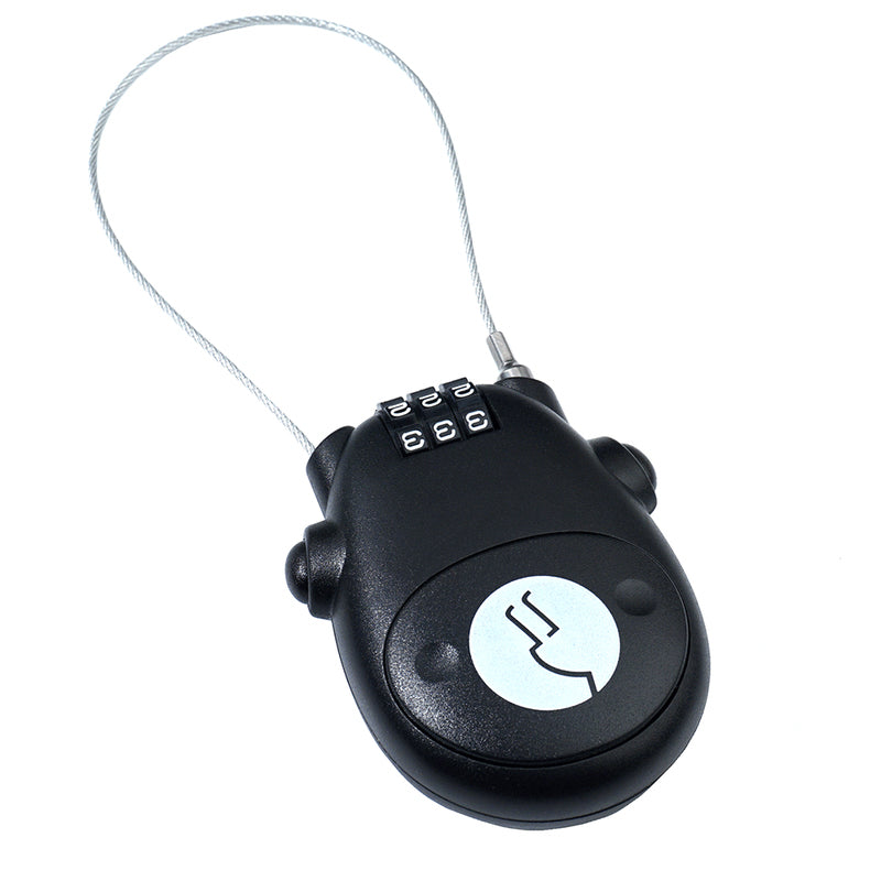 WATTSTUNDE Kabelschloss – Zahlenschloss, Kabellänge 0,8 m, Kabel-Ø 1,5 mm – Schwarz, ABS – 1 Stk.