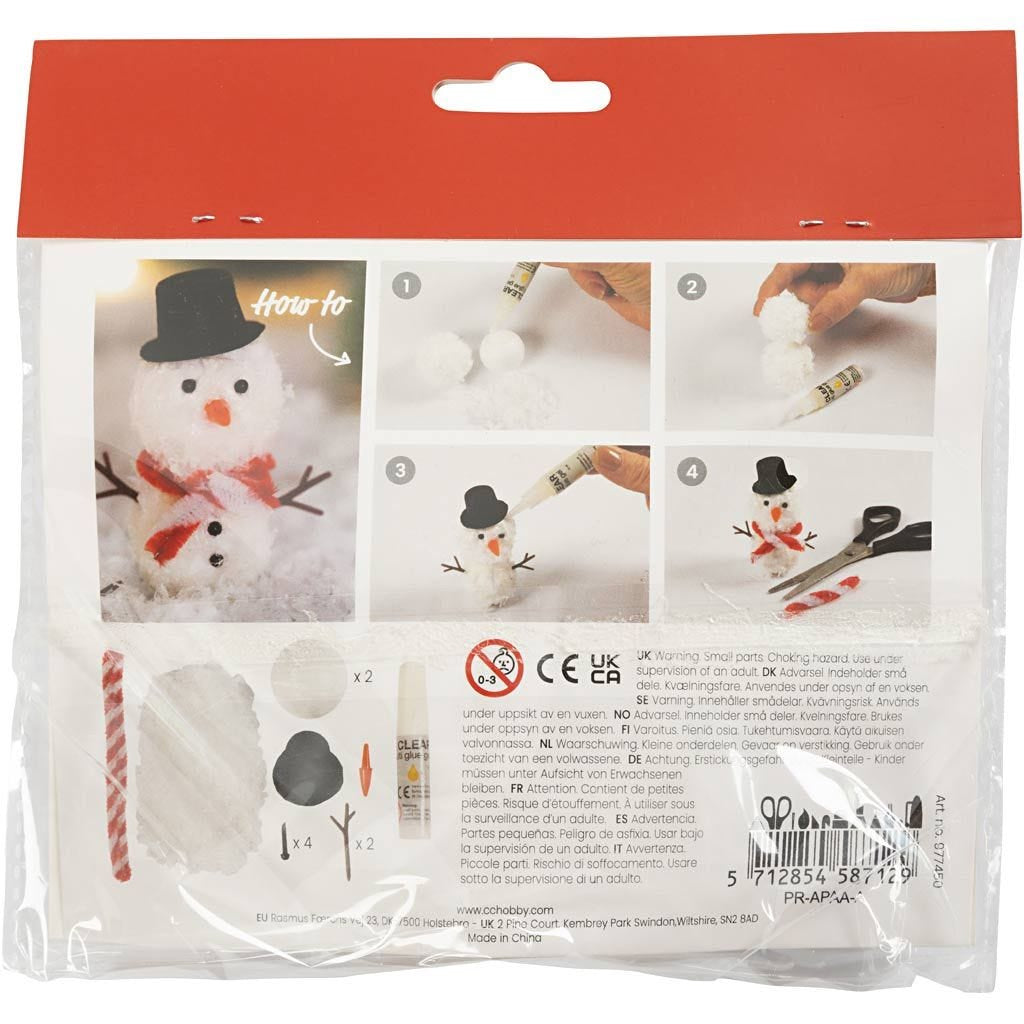 Creativ Company Party-Deko-Set – Schneemann – Kunststoff, Weiss