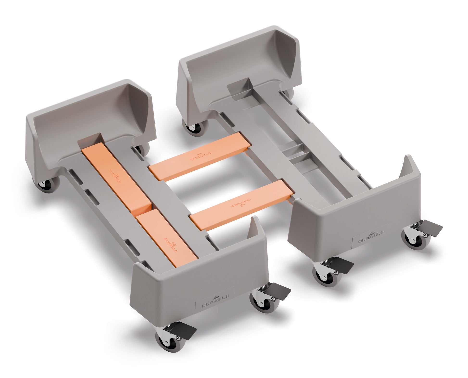 DURABLE Transportroller – für DURABIN 60, Kunststoff (PP), Grau, B 240 × T 495 × H 165 mm