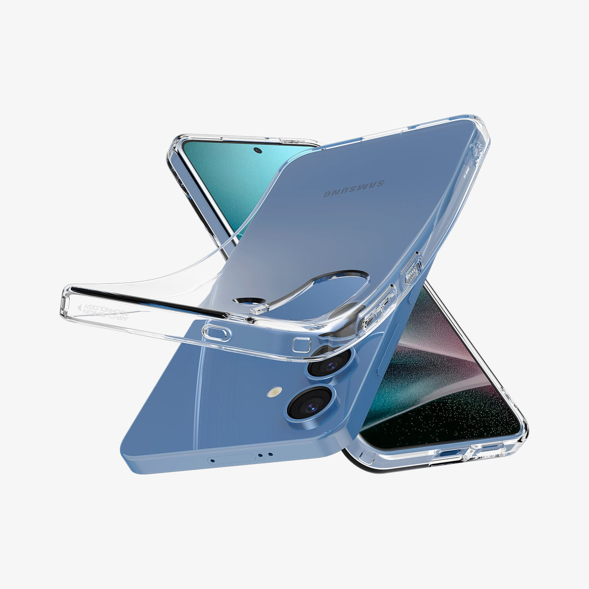 Spigen Liquid Crystal Backcover – für Samsung Galaxy S25, TPU, Transparent, kabelloses Laden