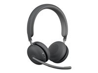 Logitech Zone Wireless 2 Office-Headset – On-Ear, Kabel + BT, ANC, MS Teams zertifiziert, mit USB-C-Dongle, Graphit