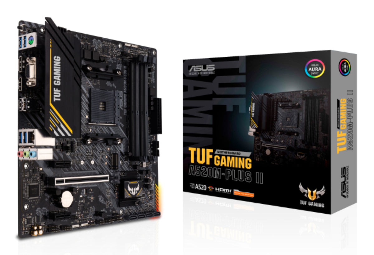 ASUS TUF GAMING A520M-PLUS II – Mainboard – Sockel AM4, AMD A520, mATX, DDR4