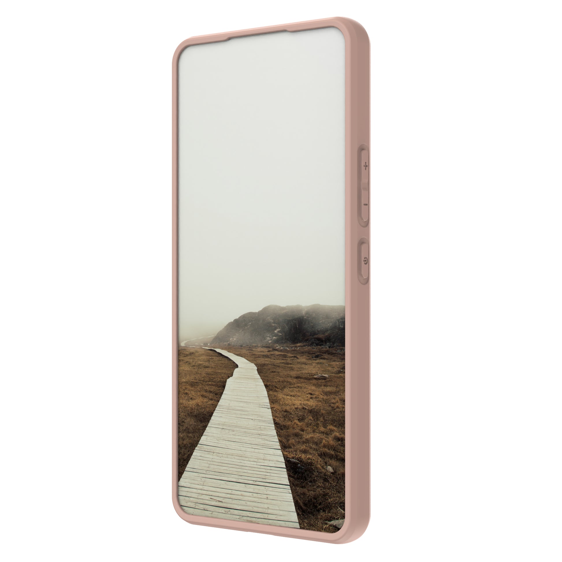 dbramante1928 Backcover – für Samsung Galaxy A53, Recycling-Kunststoff, Pink Sand, bis 1,2 m sturzsicher