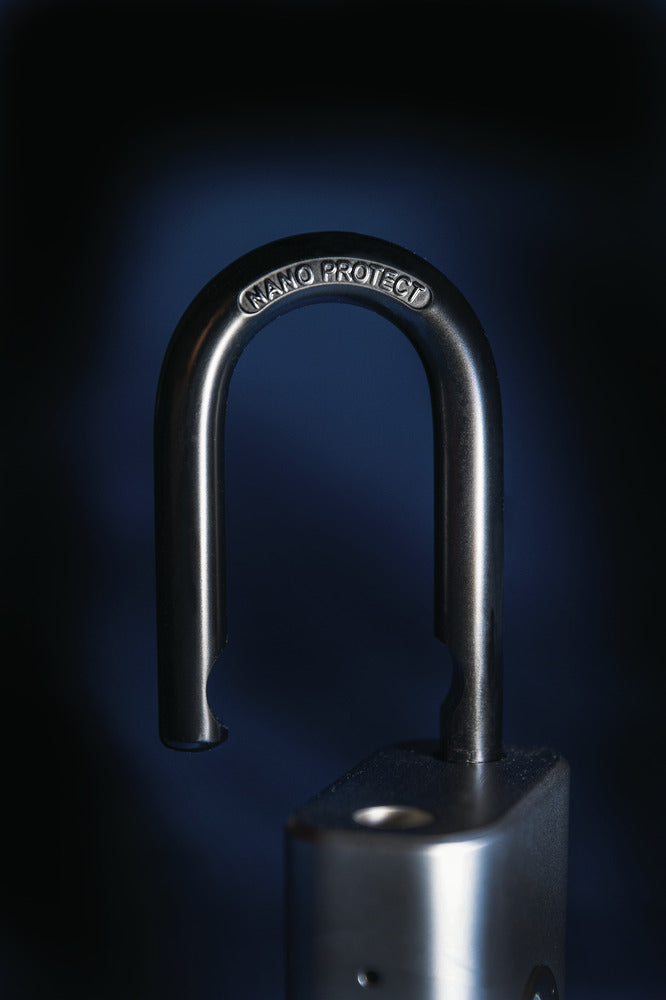 ABUS Fingerprint Touch Vorhängeschloss 57/50 – 50 × 23 × 59 mm, silber