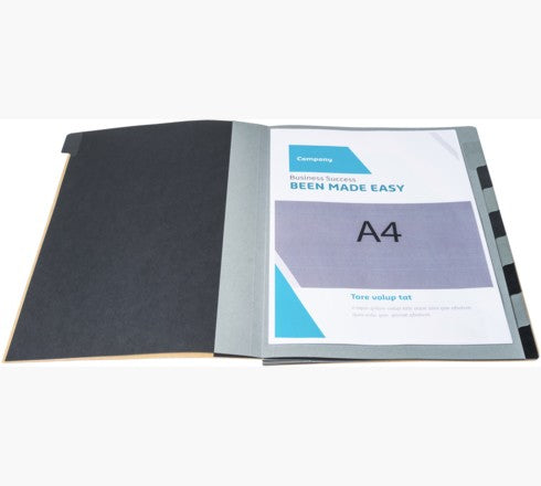 Exacompta Sammelmappe für A4, Karton, Braun, mit Gummizug