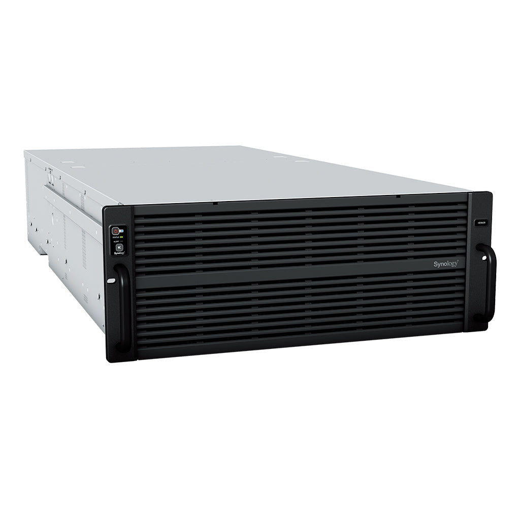 Synology HD6500 – 60-Bay Rack 4U NAS – 2×Intel Xeon Silver 4210R, 64 GB RAM, 10GbE, redundantes Netzteil