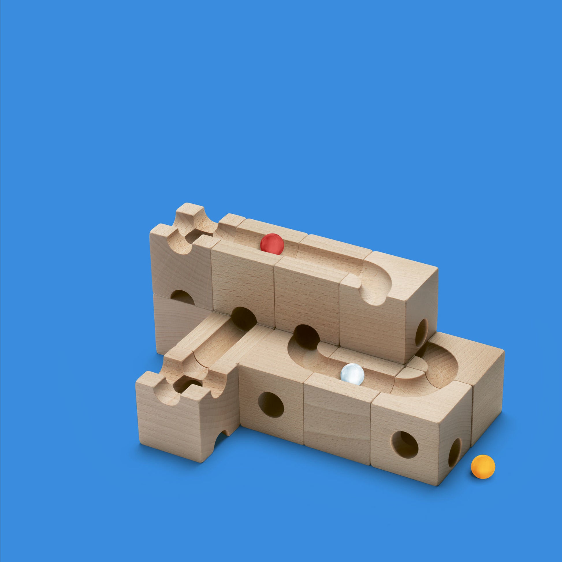 Cuboro PRO Murmelbahn – 21-teilig – ab 10 Jahren – Buche