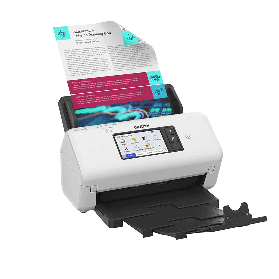 Brother Dokumentenscanner, Duplex, WLAN, LAN