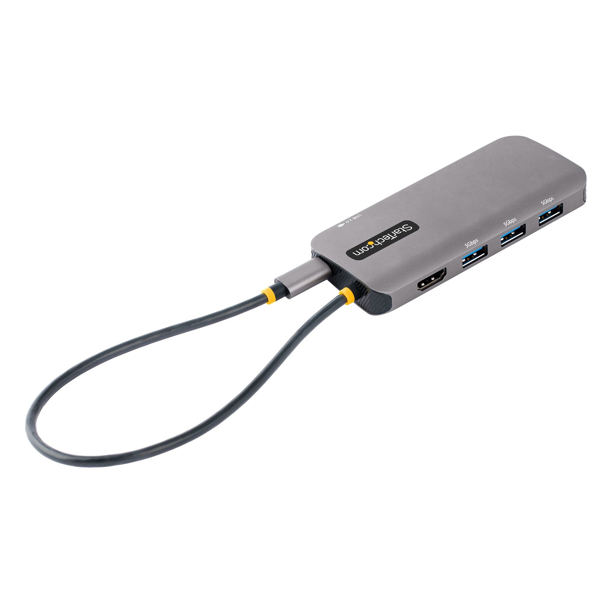 StarTech.com Multiport-Adapter – USB-C, 1× HDMI, 3× USB-A, 100 W PD, GbE, für Windows/Mac/ChromeOS