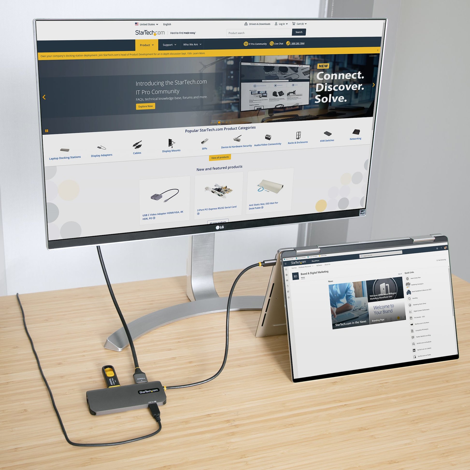 StarTech.com Multiport-Adapter – USB-C, 1× HDMI, 3× USB-A, 100 W PD, GbE, für Windows/Mac/ChromeOS