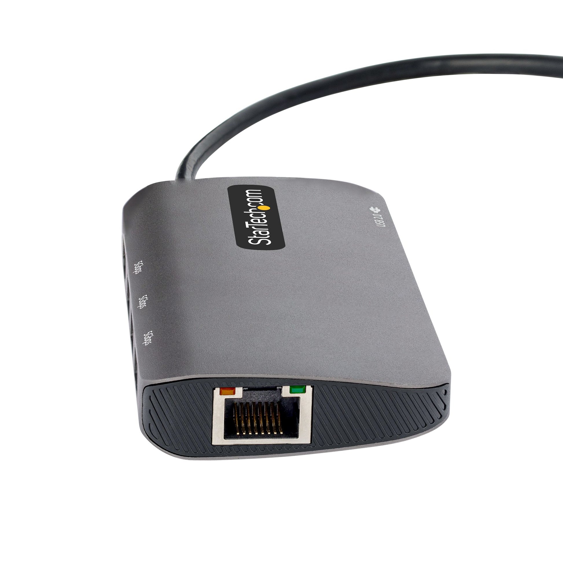 StarTech.com Multiport-Adapter – USB-C, 1× HDMI, 3× USB-A, 100 W PD, GbE, für Windows/Mac/ChromeOS