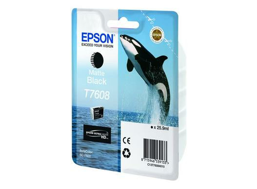 Epson C13T76084N10 Mattschwarz Tintenpatrone (Original) – 25,9 ml – für Epson SureColor SC-P600