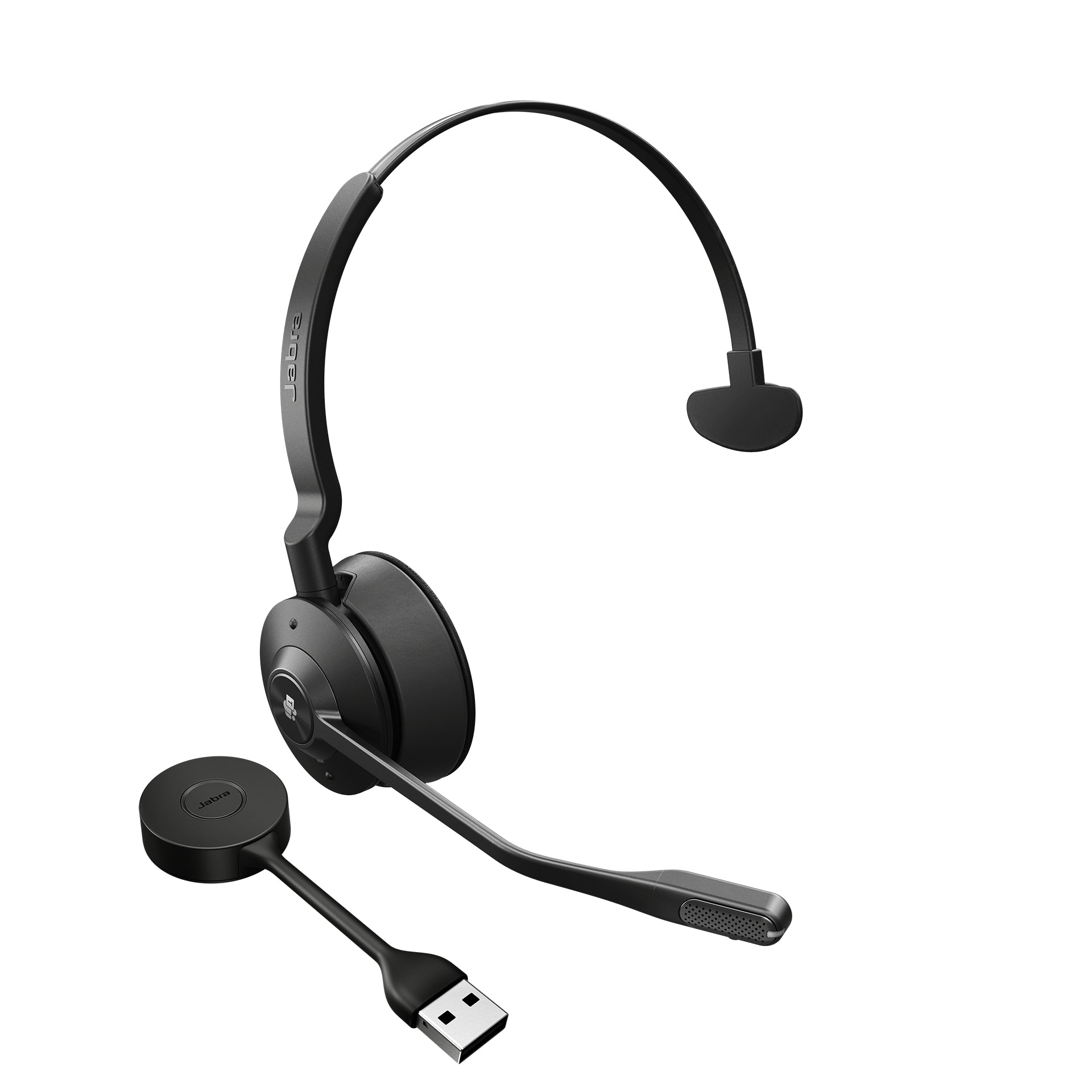 Jabra Engage 55 Mono Office-Headset – On-Ear, DECT, mit USB-A-Dongle, Schwarz/Titan
