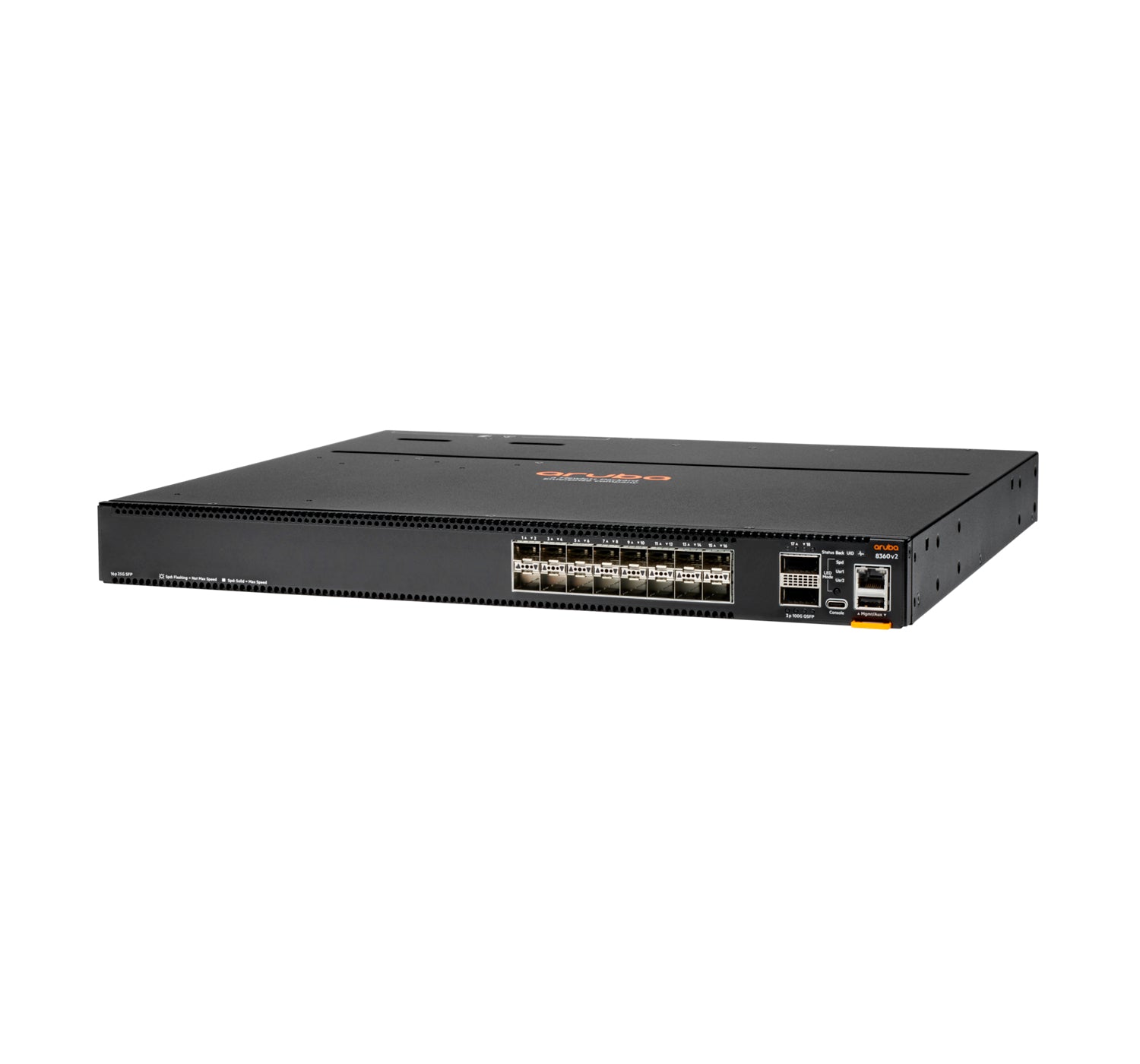 HPE Aruba Networking CX 8360-16Y2C v2 – Managed Switch – 16×SFP+, 2×QSFP28, L3, 1U