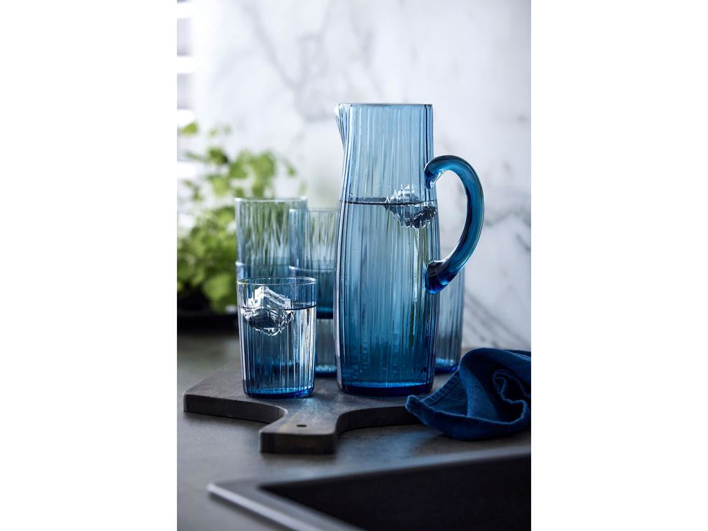 BITZ Trinkgläser – 4er Set, 280 ml, Ø 7 cm, Kristallglas, Dunkelblau, spülmaschinenfest